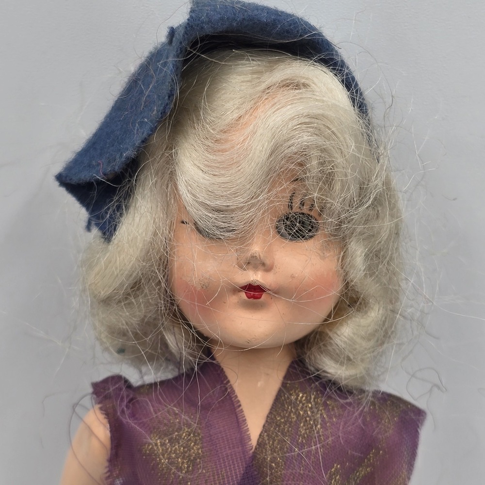 Vintage 8" Walker Doll Hard Plastic Sleep Eyes Head Turns - Picture 2 of 16